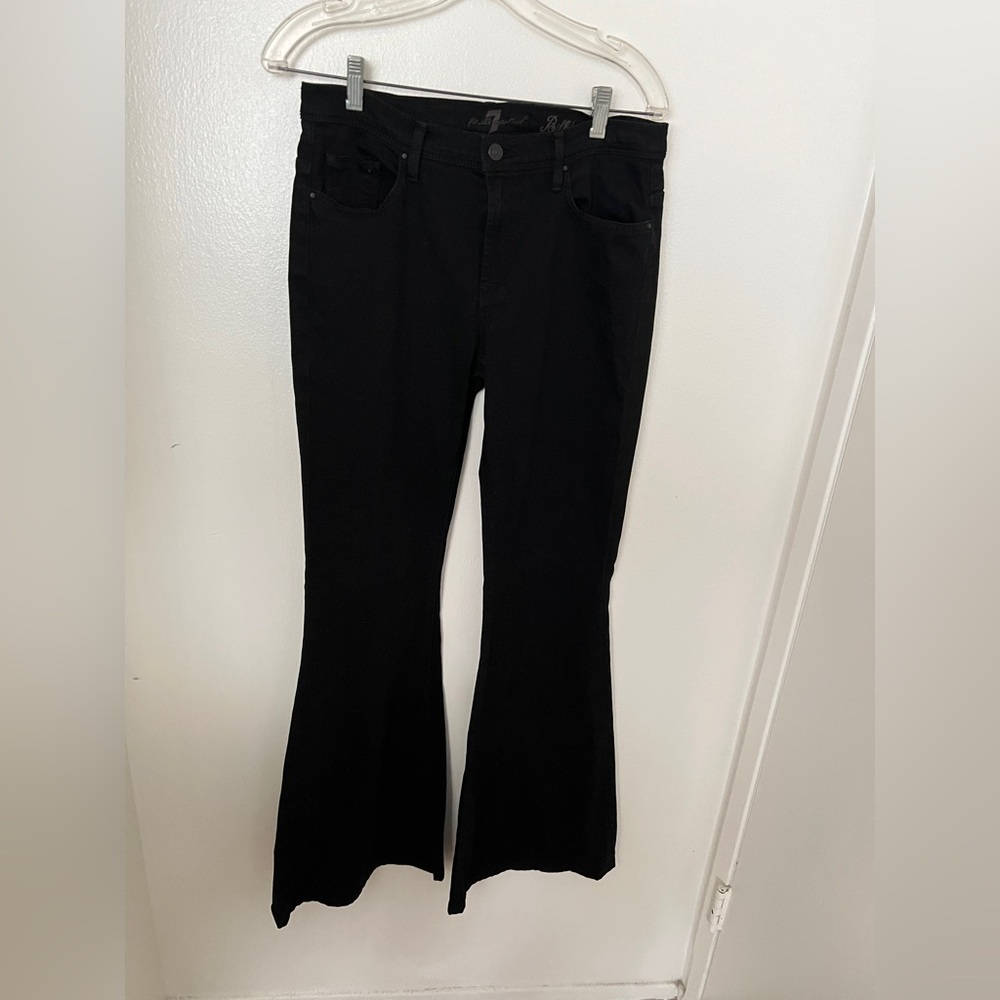 7 for all mankind black bell bottom jeans size 29